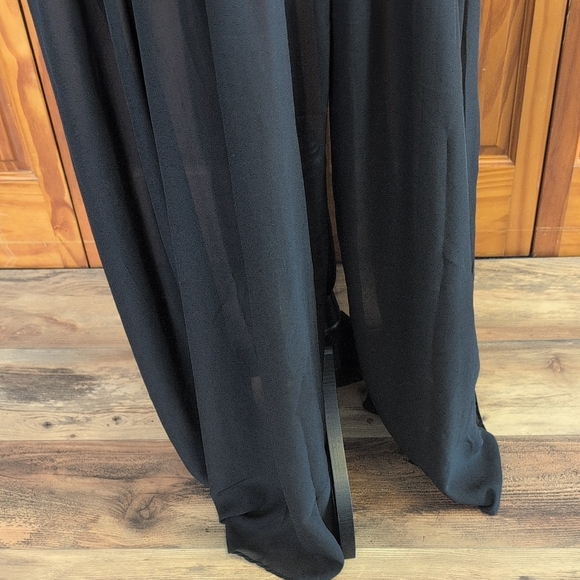 Torrid Lace Trim Kimono Robe Duster Lingerie Cover Up Black Dress 3 C483 - Picture 3 of 8